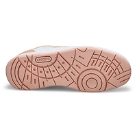 Women's Court Cage Leather Sneaker - White/Light P