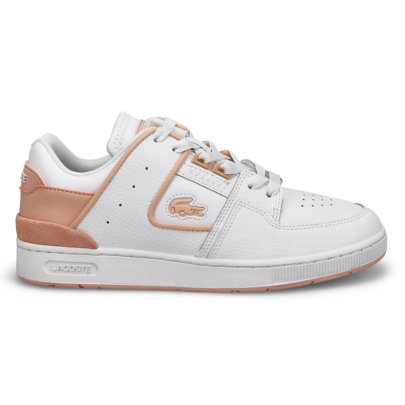 Women's Court Cage Leather Sneaker - White/White