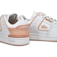 Women's Court Cage Leather Sneaker - White/Light P