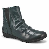 Bottine en cuir NALY 66, pétrole, femmes