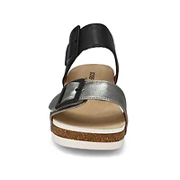 Women's  Quinn 02 Leather Wedge Sandal - Basalt Ko