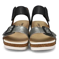 Women's  Quinn 02 Leather Wedge Sandal - Basalt Ko