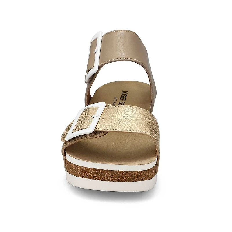 Women's  Quinn 02 Leather Wedge Sandal - Basalt Ko