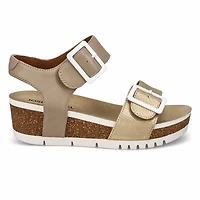 Women's  Quinn 02 Leather Wedge Sandal - Basalt Ko
