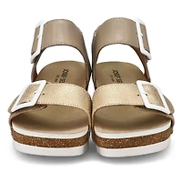 Women's  Quinn 02 Leather Wedge Sandal - Basalt Ko