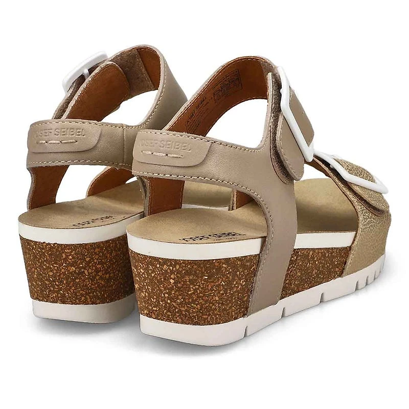 Women's  Quinn 02 Leather Wedge Sandal - Basalt Ko