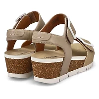 Women's  Quinn 02 Leather Wedge Sandal - Basalt Ko