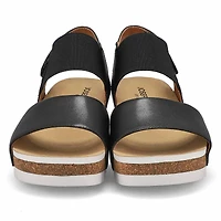 Women's Quinn 09 Casual Leather Sandal - Black