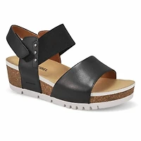 Women's Quinn 09 Casual Leather Sandal - Black