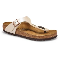 Women's GIZEH black patent thong sandals