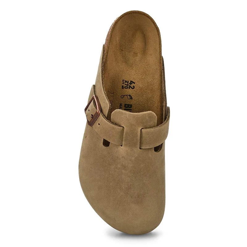 Men's Boston Oiled Leather Casual Clog - Tobacco