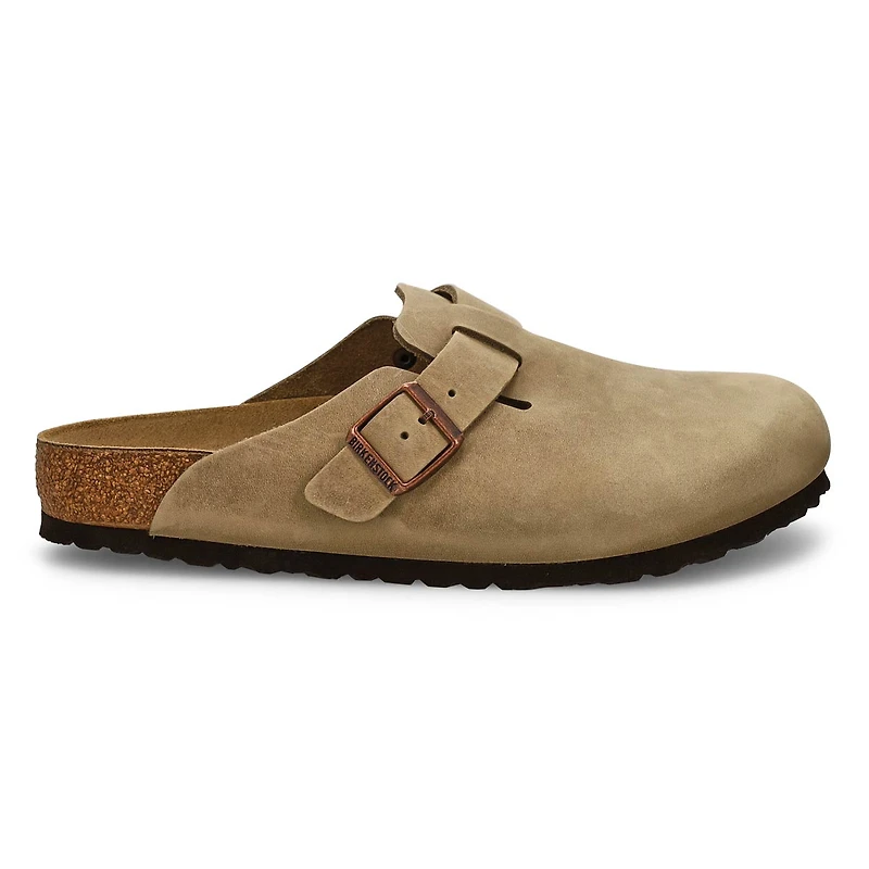 Sabot décontracté en cuir huilé BOSTON, tabac, hom