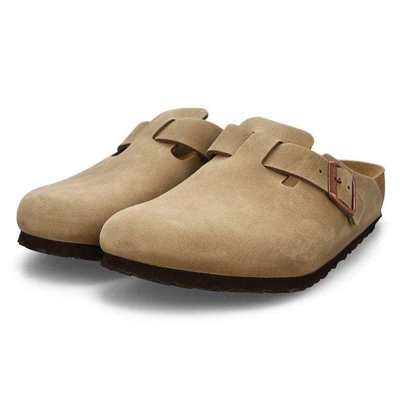 Sabot décontracté en cuir huilé BOSTON, tabac, hom