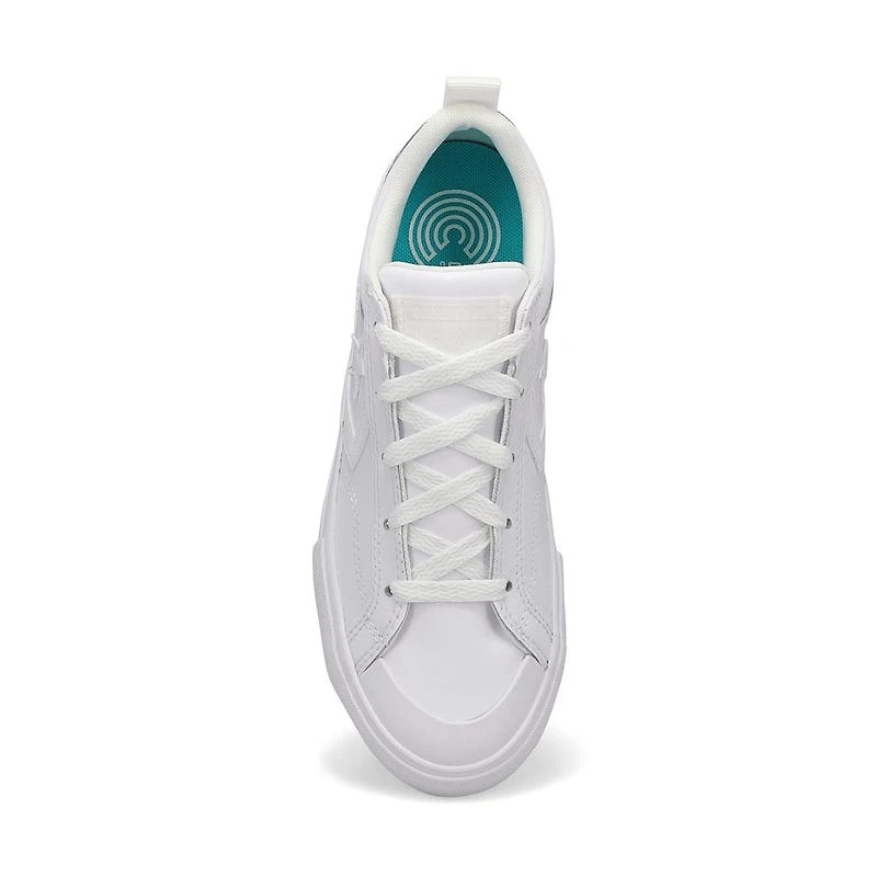 Boy's Pro Blaze Leather Sneaker - White/White