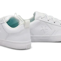 Boy's Pro Blaze Leather Sneaker - White/White