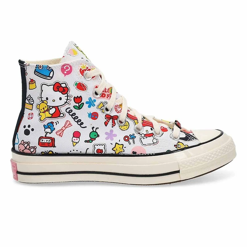 Baskets hautes CHUCK 70 HELLO KITTY, blanc/rose/ve