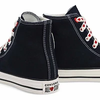 Girls'  CTAS Hearts and Roses Sneaker - Black/Vint