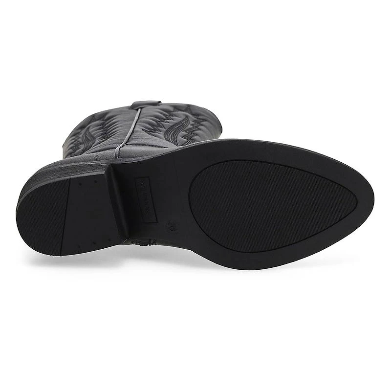 Women's Addison Tall Leather Western Boot - Black