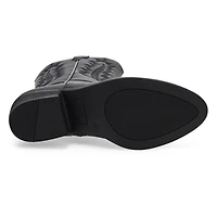 Women's  Addison Tall Leather Western Boot - Black