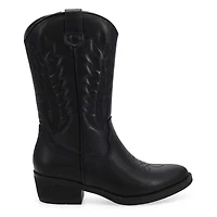 Women's  Addison Tall Leather Western Boot - Black