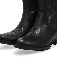 Women's  Addison Tall Leather Western Boot - Black