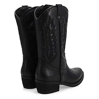 Women's  Addison Tall Leather Western Boot - Black