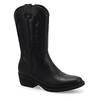Women's  Addison Tall Leather Western Boot - Black