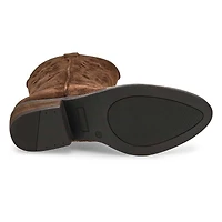 Botte western haute en cuir ADDISON, noir, femmes