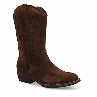 Botte western haute en cuir ADDISON, noir, femmes