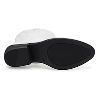 Botte western haute en cuir ADDISON, blanc, femmes