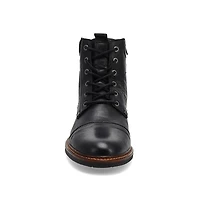 Men's Amon Leather Lace Up Ankle Boot - Black