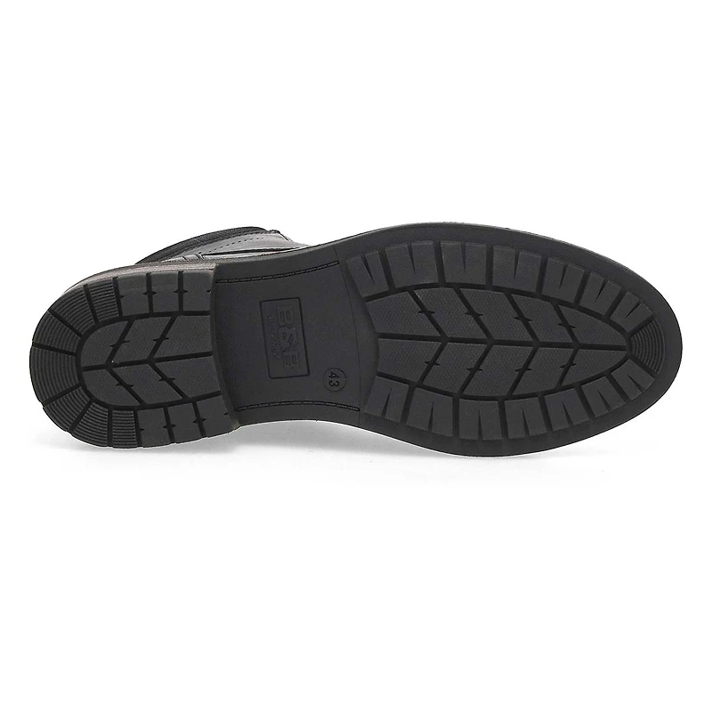 Bottine en cuir à lacets AMON, noir, hommes