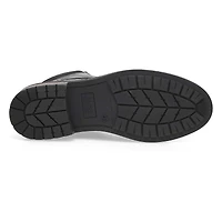 Bottine en cuir à lacets AMON, noir, hommes