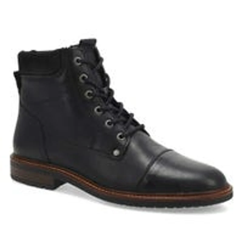 Bottine en cuir  lacets AMON, noir, hommes