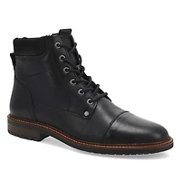 Men's Amon Leather Lace Up Ankle Boot - Black