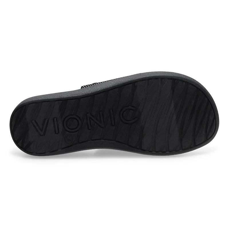 Women's Aqua Casual Thong Sandal - Black
