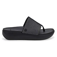 Women's  Aqua Casual Thong Sandal - Black