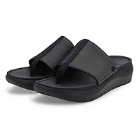 Women's  Aqua Casual Thong Sandal - Black