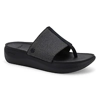 Women's  Aqua Casual Thong Sandal - Black
