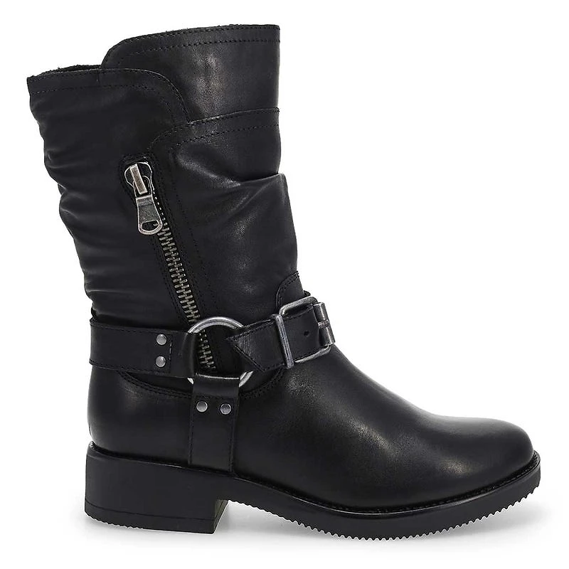 Women's  Basim Leather Ankle Boot - Black
