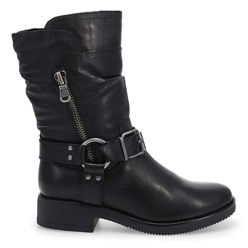Women's  Basim Leather Ankle Boot - Black