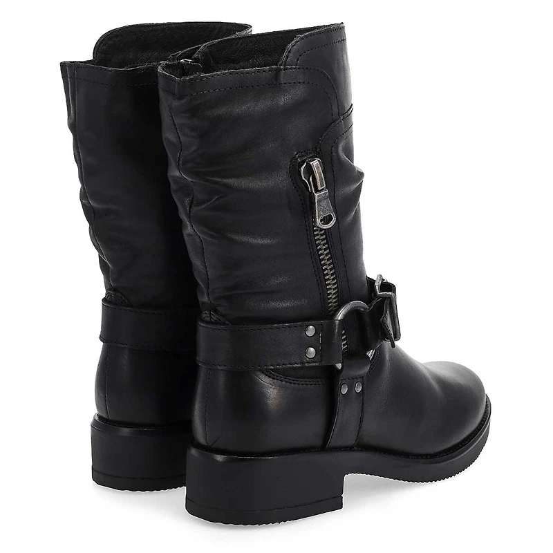 Women's  Basim Leather Ankle Boot - Black