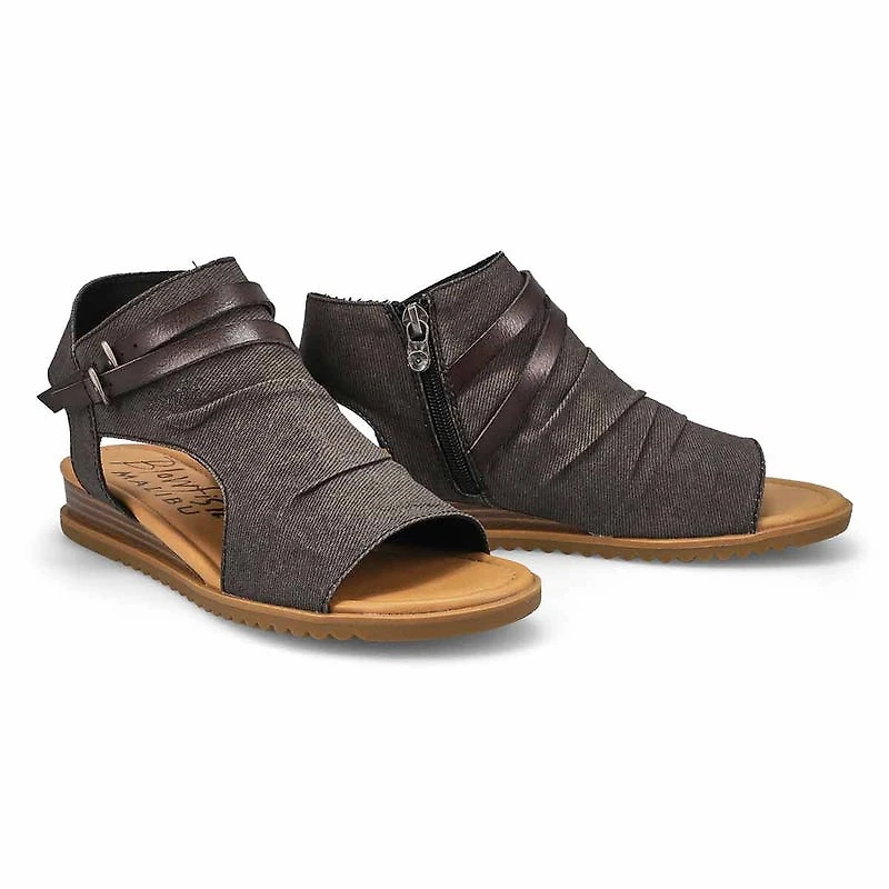 Women's Butterfly Casual Sandal - Washed Black Den