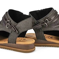 Women's Butterfly Casual Sandal - Washed Black Den