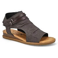 Women's Butterfly Casual Sandal - Washed Black Den