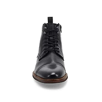 Men's  Captain Leather Lace Up Casual Boot - Black
