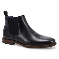 Men's Carmine Leather Chelsea Boot - Black