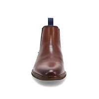 Botte Chelsea Carmine en cuir pour hommes - Noir