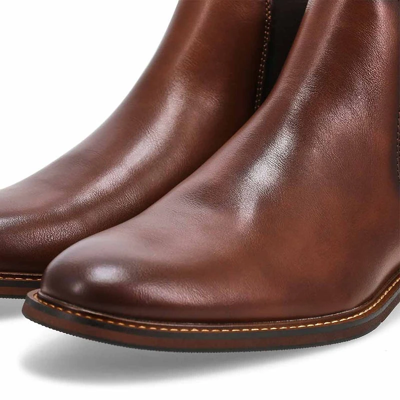 Botte Chelsea Carmine en cuir pour hommes - Noir