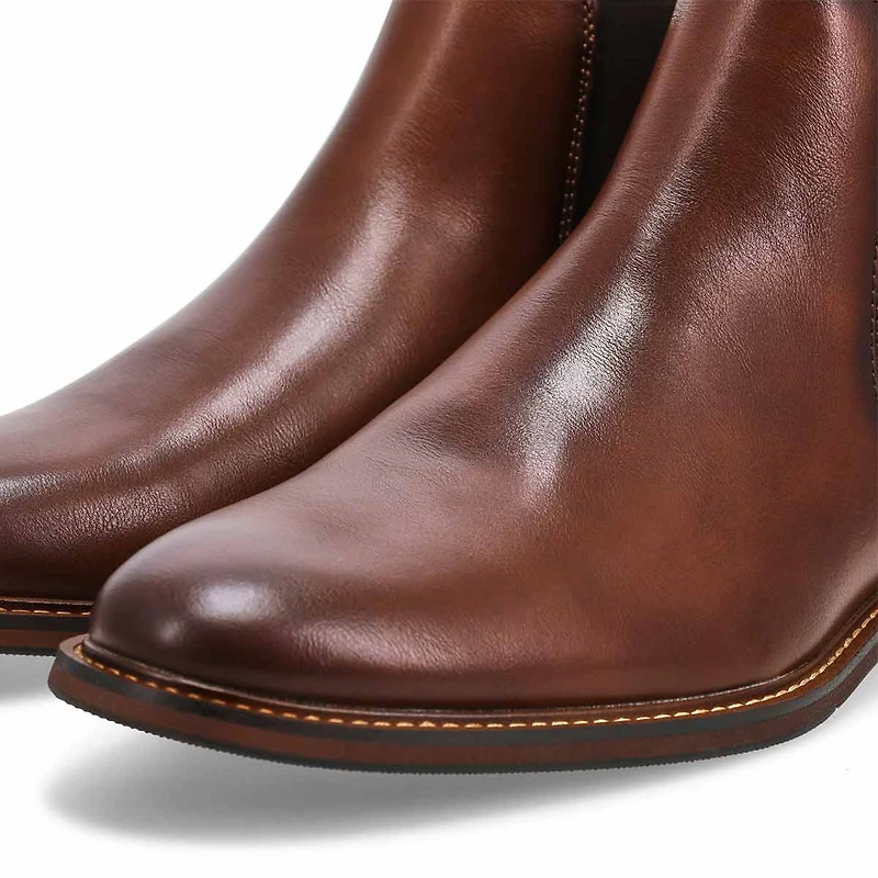 Botte Chelsea Carmine en cuir pour hommes - Noir